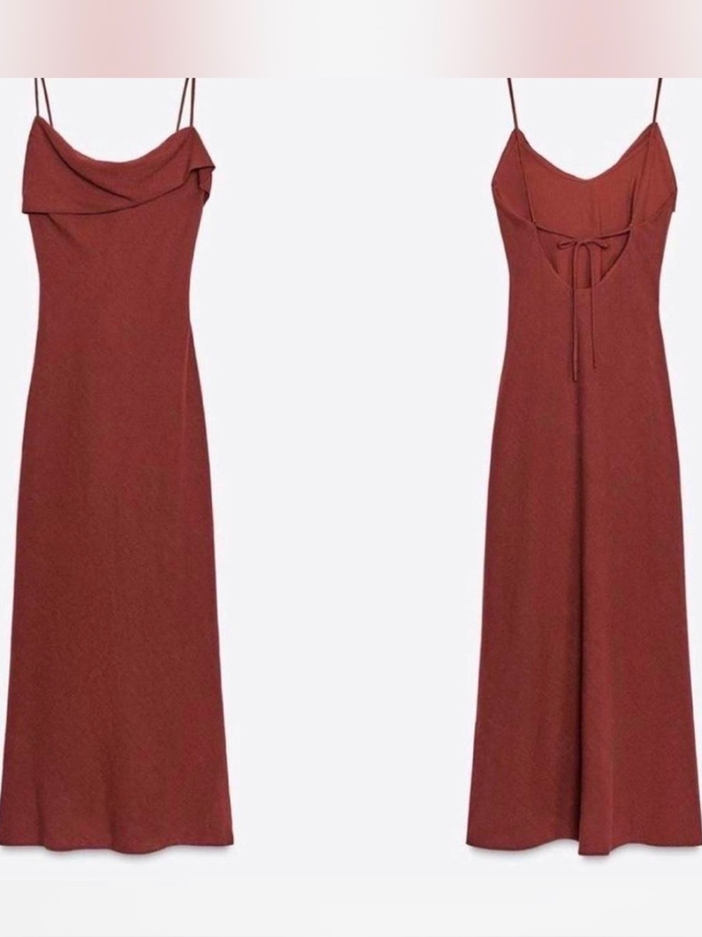 Zara Pale Yellow Sleeveless Midi Dress with Square Neck